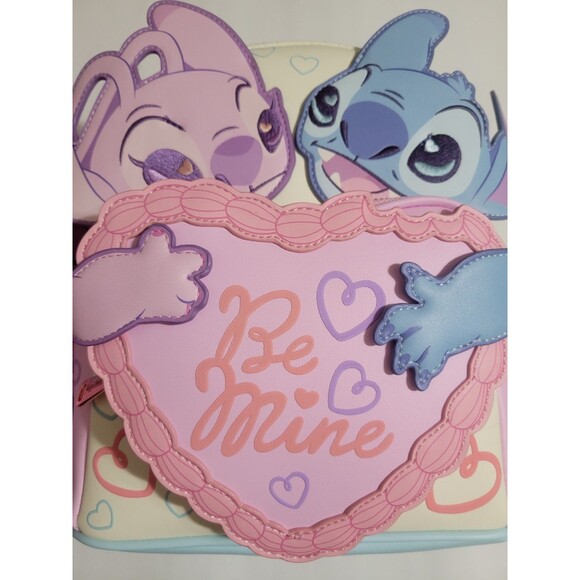 Angel And Stitch Mini Backpack Bundle Set Pink and Blue main image 7